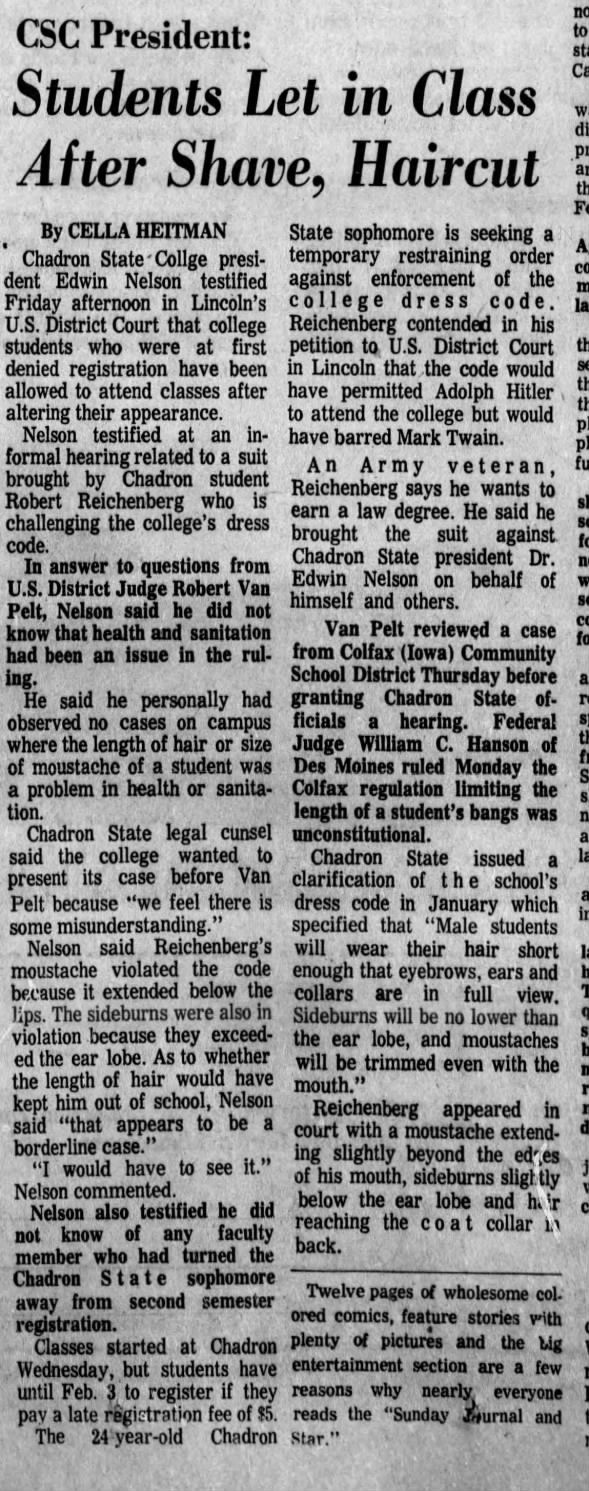 Clipping from Lincoln Journal Star